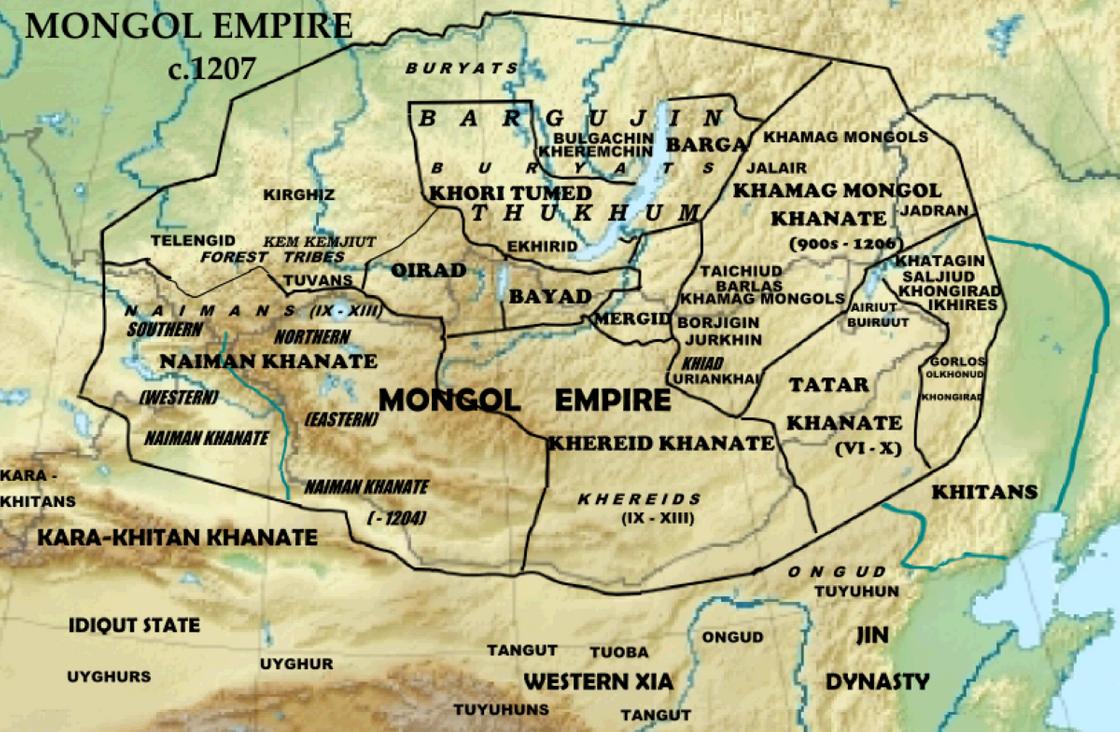 Карта Монгольской империи