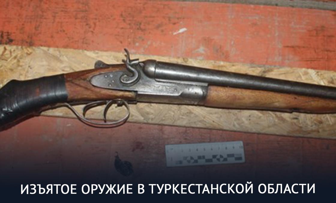 Изъятое оружие в Туркестанской области