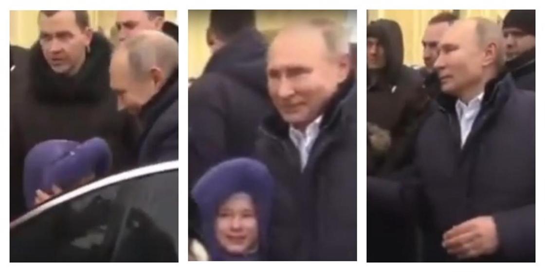 Путин успокоил плачущею девочку, которая не успела с ним сфотографироваться (видео)