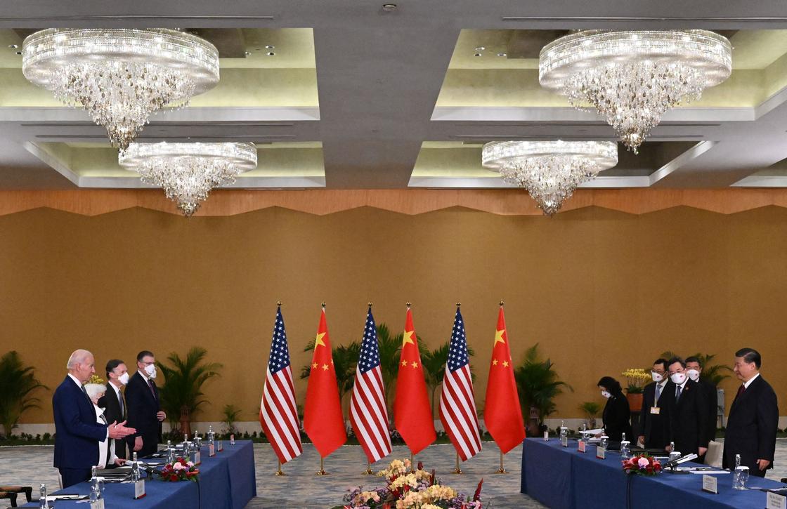 Делегации США и Китая на полях саммита G20