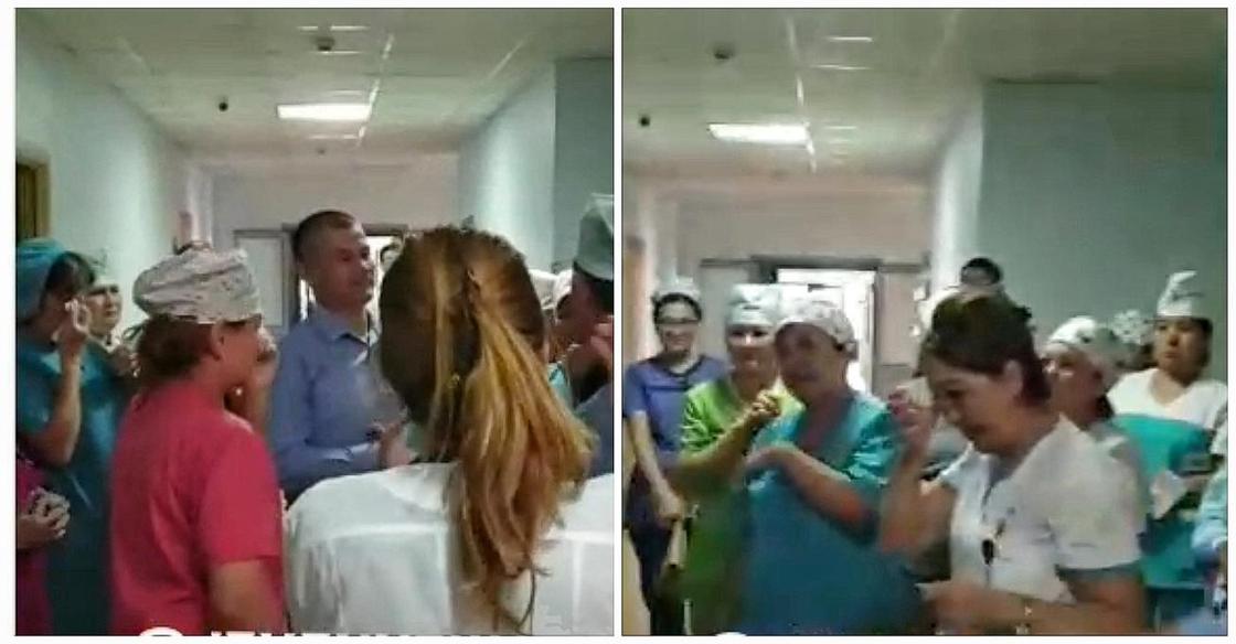 Медики плакали, увидев отпущенного врача-анестезиолога в родной больнице (видео)