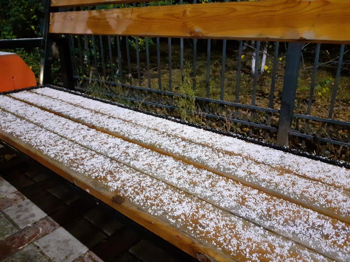 Первый снег в Астане