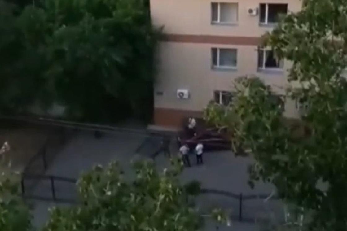 Водитель перепутал педали и наехал на здание суда в Павлодаре (видео)