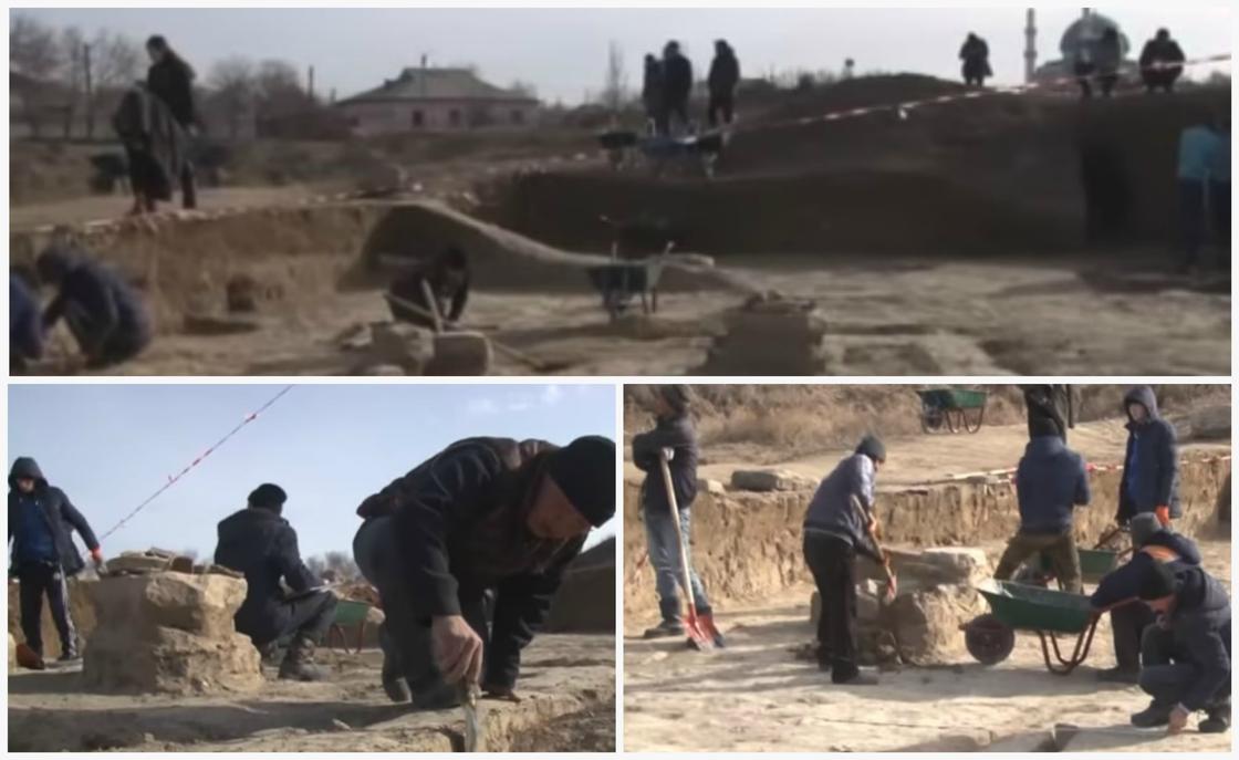 Останки древних жилищ казахского и кокандского народов нашли в Туркестане