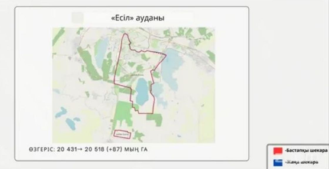 Карта района Есиль