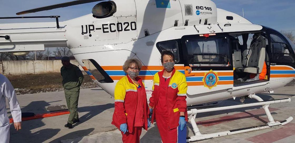 Двух раненых в ходе беспорядков под Кордаем доставят на вертолетах в Алматы