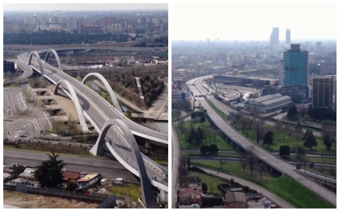 Как выглядят опустевшие дороги Италии после вспышки коронавируса - видео с дронов