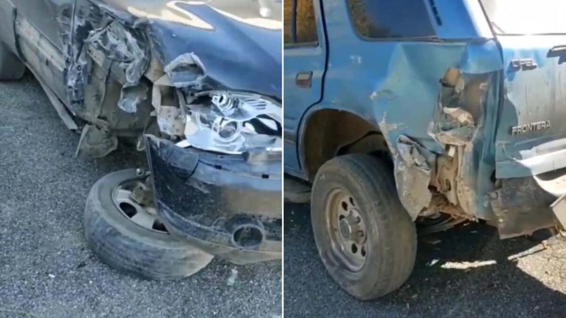 Поврежденный автомобиль в Актюбинской области