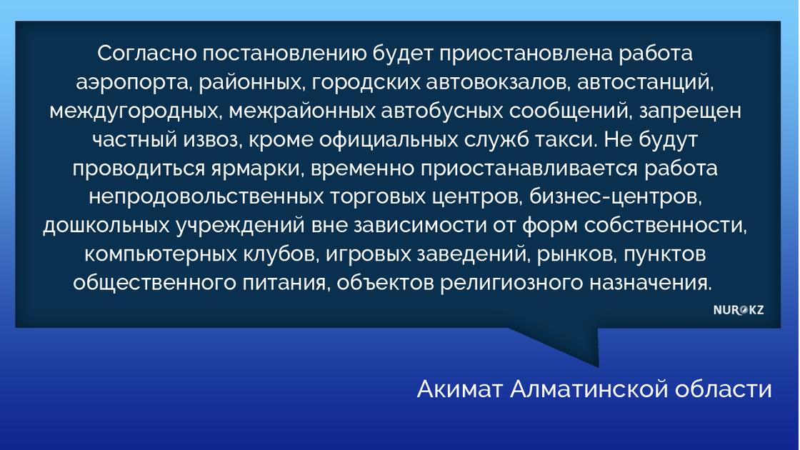 Ограничительные меры введут в Алматинской области и СКО