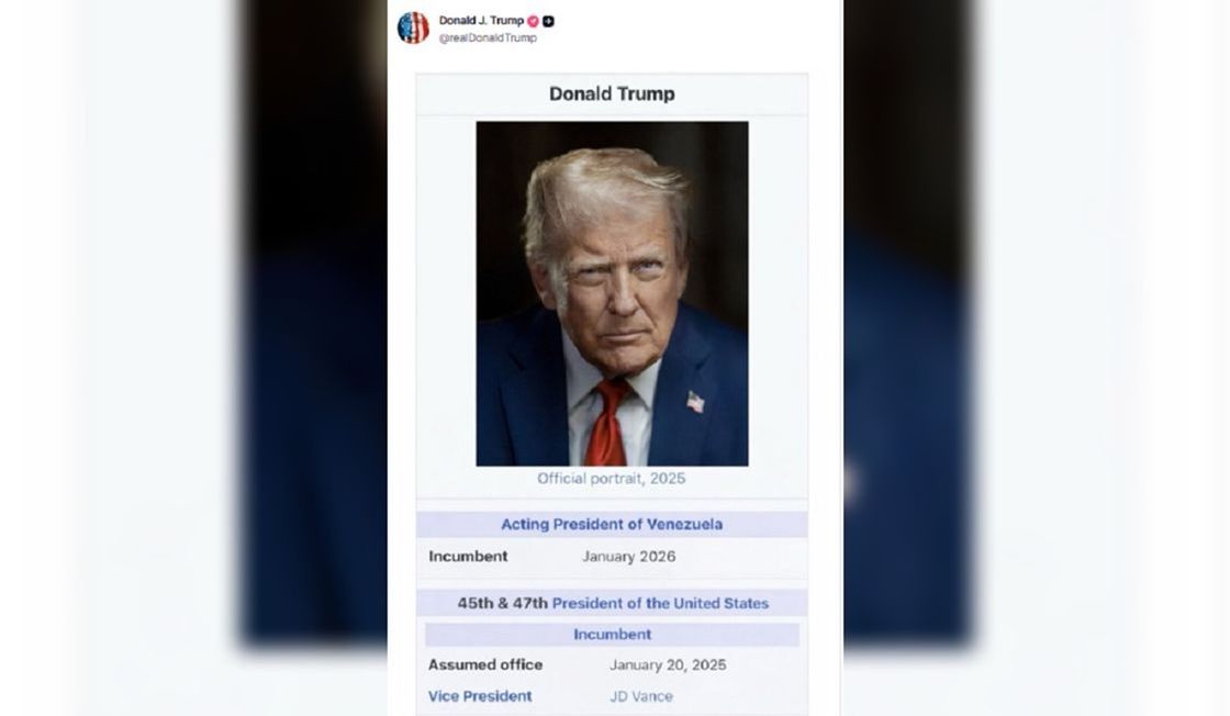 Трамп жариялаған скриншот