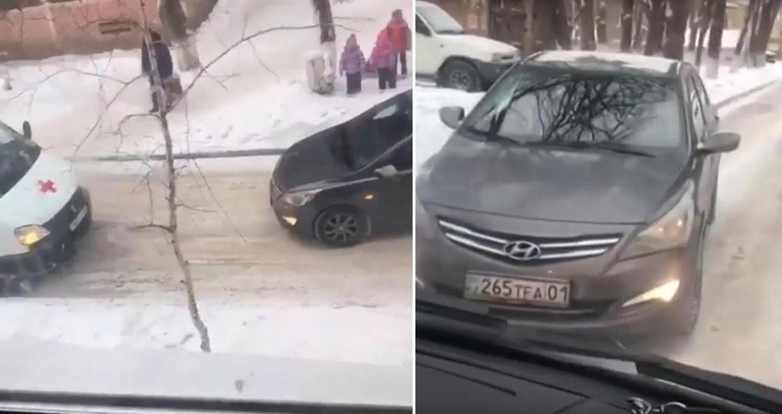 Водитель автомобиля не пропустил «Скорую помощь» в Темиртау