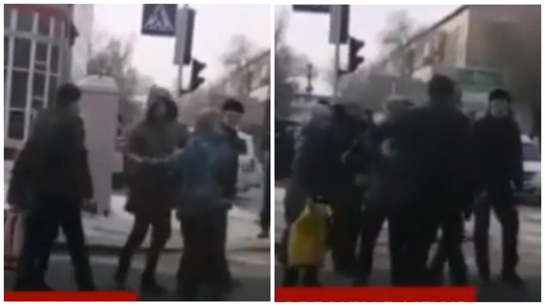 Нетрезвый пешеход напал на водителя в центре Караганды (видео)
