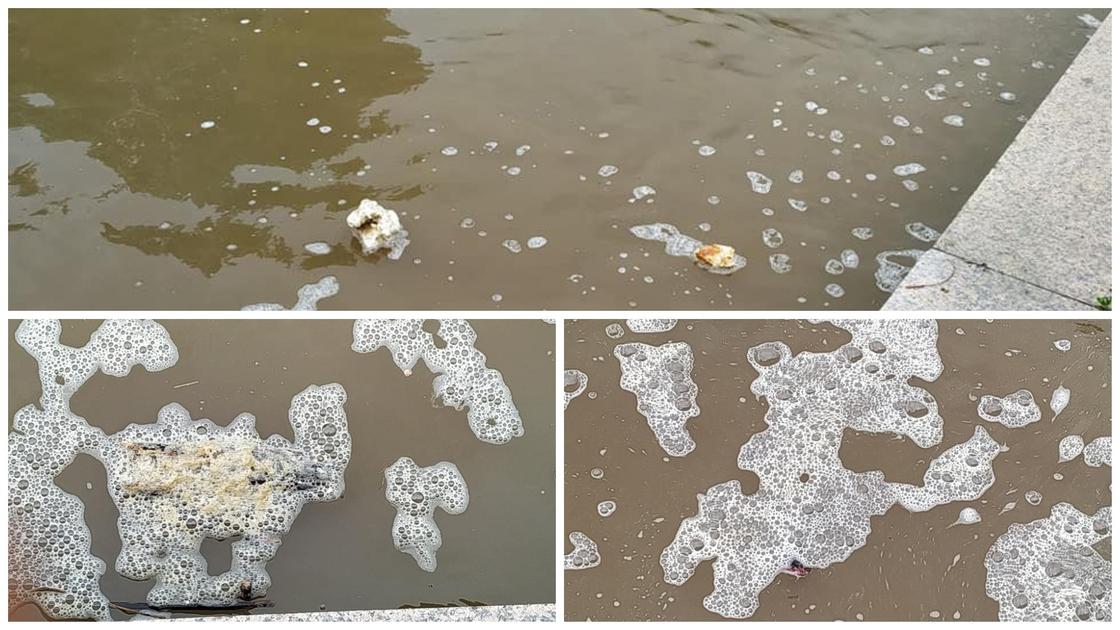 Странную "мыльную пену" обнаружили в реке Есентай Жители Алматы (фото)