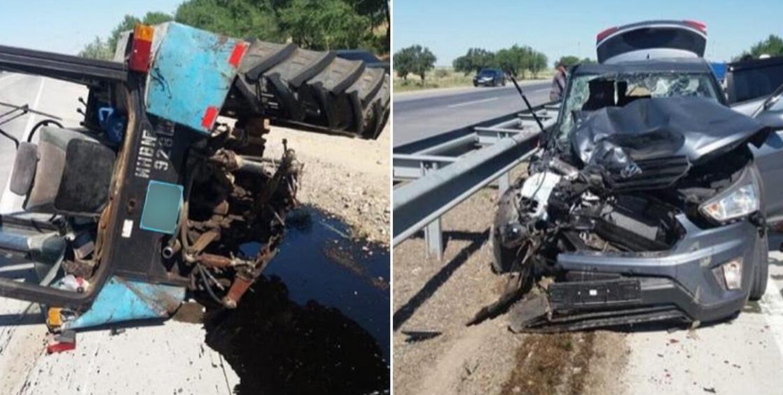 Пассажир погиб при столкновении легкового авто и трактора в Туркестанской области