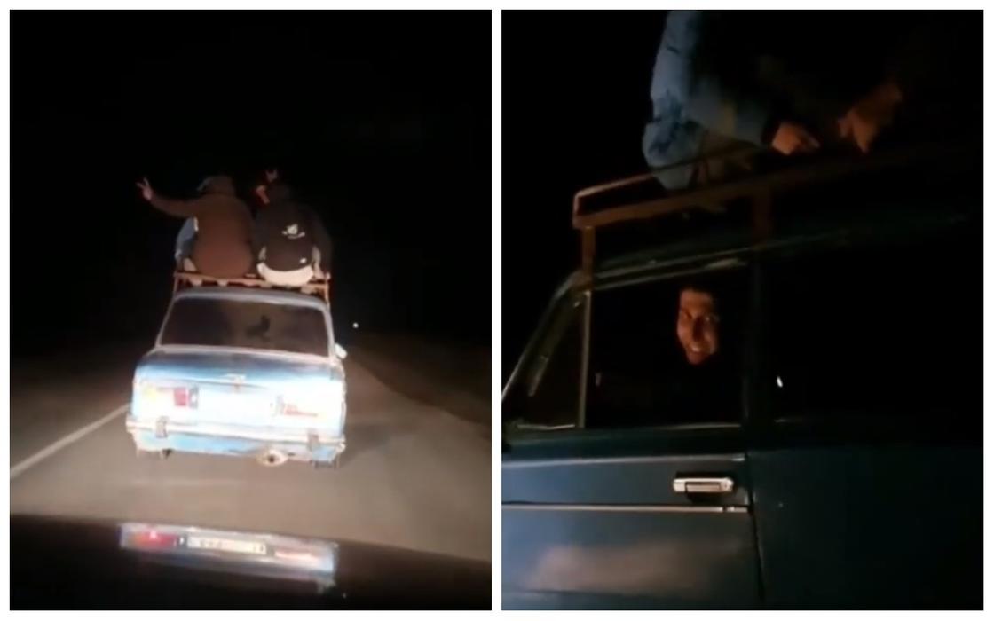 Перевозка на крыше "Жигули": водитель привлечен к ответственности (видео)