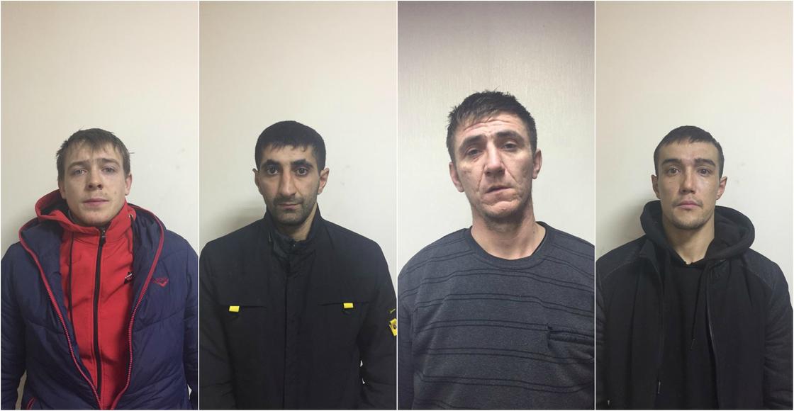 Полиция показала фото мужчин, задержанных за кражу кабеля в Нур-Султане