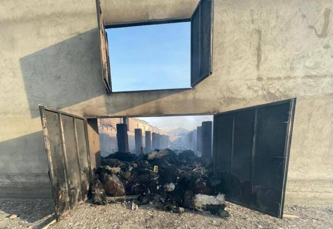 Пожар в Туркестанской области