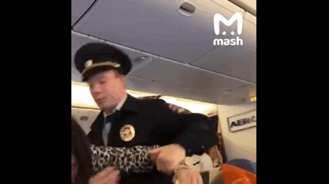 Известная российская актриса устроила дебош в самолете, ее вывела полиция (видео)