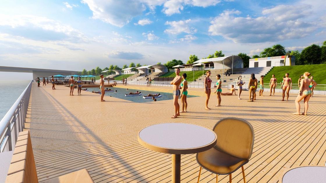 Проект нового пляжа в Триатлон парке столицы