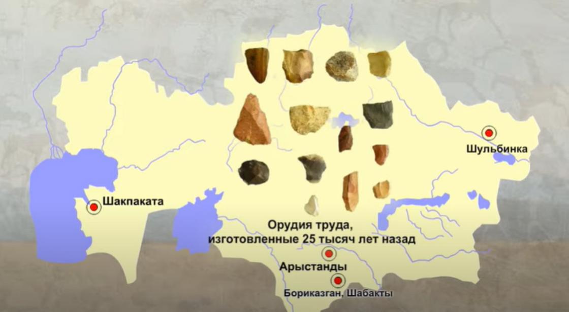 Стоянки древних людей на территории Казахстана