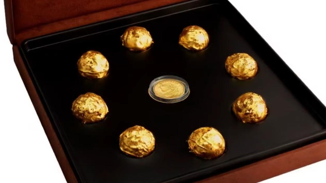 Gold Swiss Chocolate Box