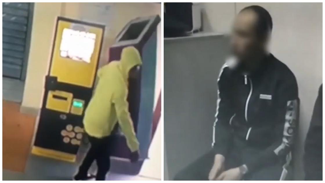 Мужчина похитил терминал с деньгами в Талдыкоргане (видео)