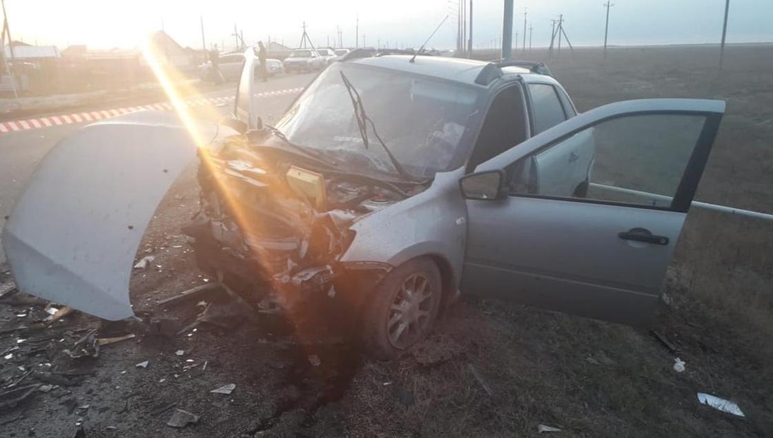 Два человека погибли в результате аварии на трассе в Западном Казахстане
