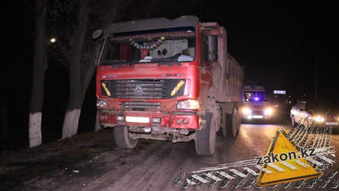 Грузовик сбил насмерть мужчину на трассе в Алматинской области