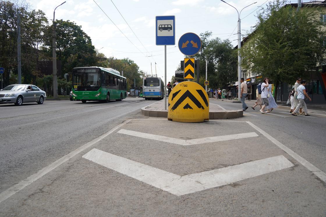 BRT-коридор на улице Темирязева в Алматы