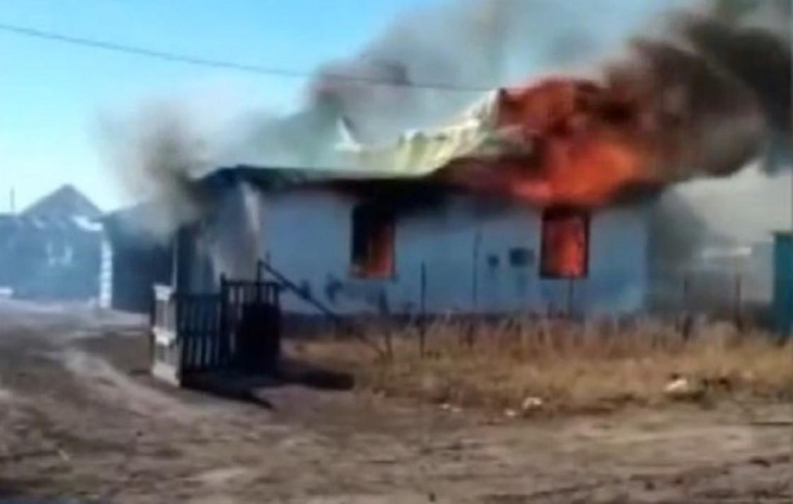 Пожар в доме в Алматинской области