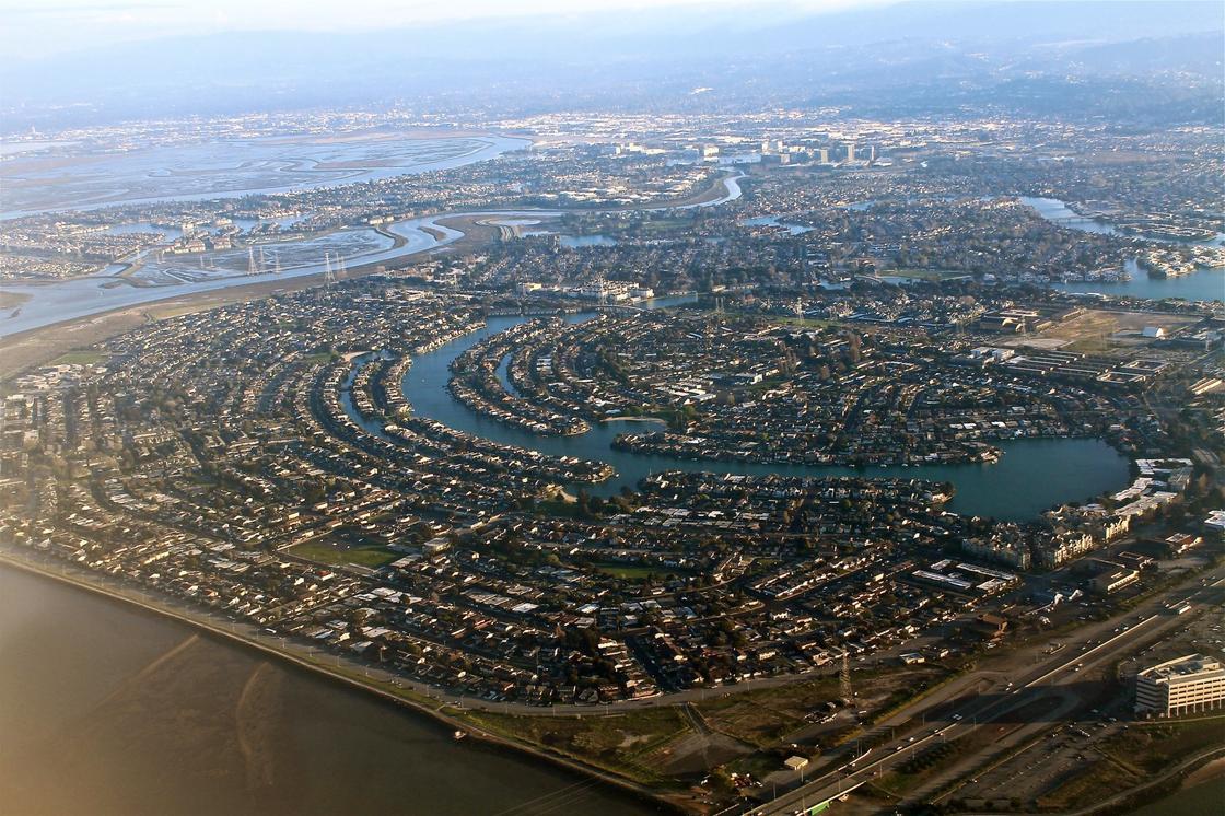 Вид сверху на Силиконовую долину (Сан-Франциско)