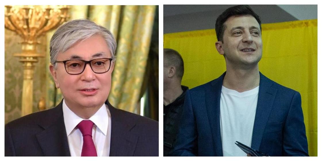 Токаев поздравил Зеленского с "убедительной победой на выборах"