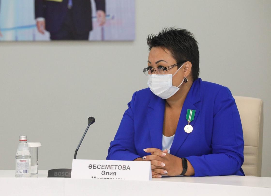 Алия Абсеметова на встрече в Нур-Султане