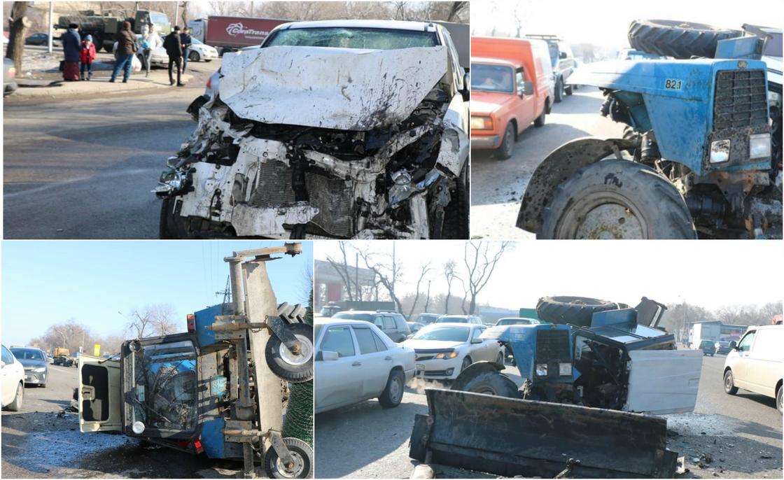 Трактор разорвало на две части в ДТП в Алматы (фото) Трактор разорвало на две части в ДТП в Алматы (фото)
