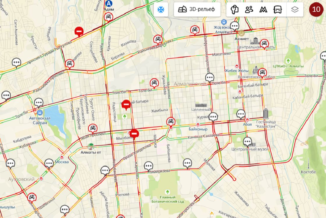 Пробки в Алматы