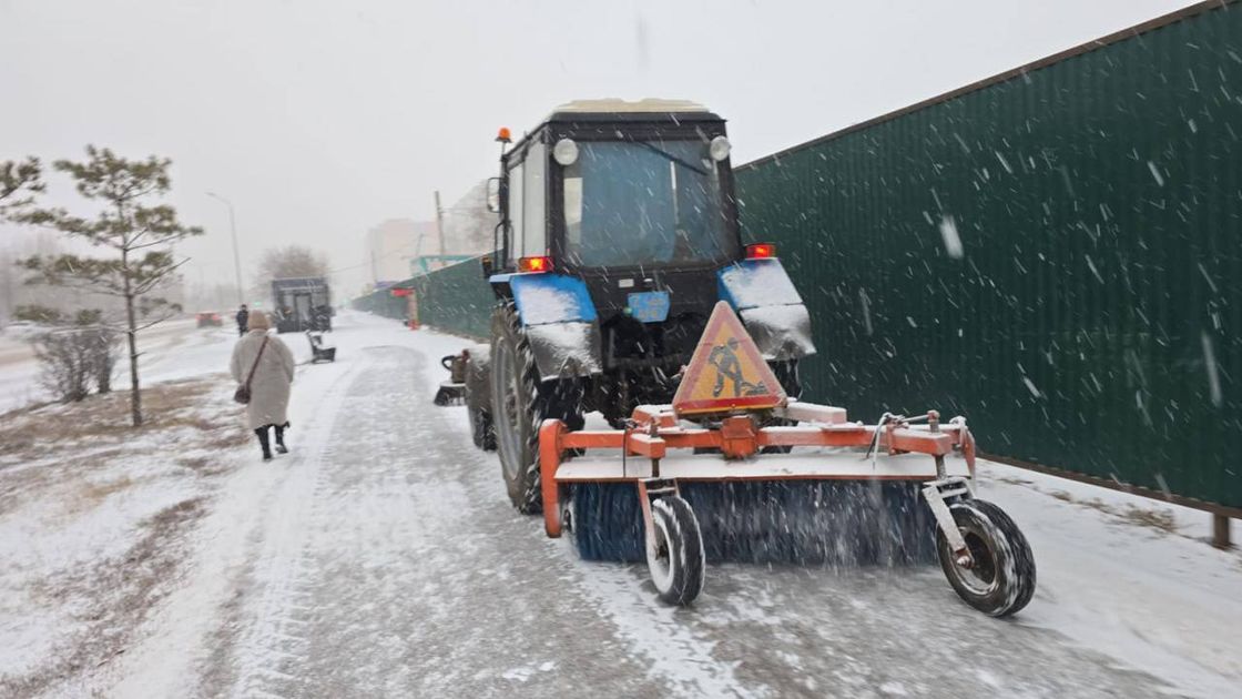 Уборка снега в Астане