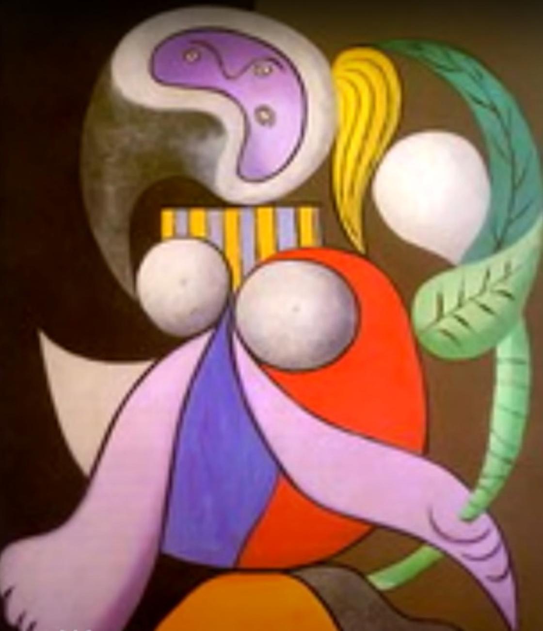 Картина Пабло Пикассо «Женщина с цветком»