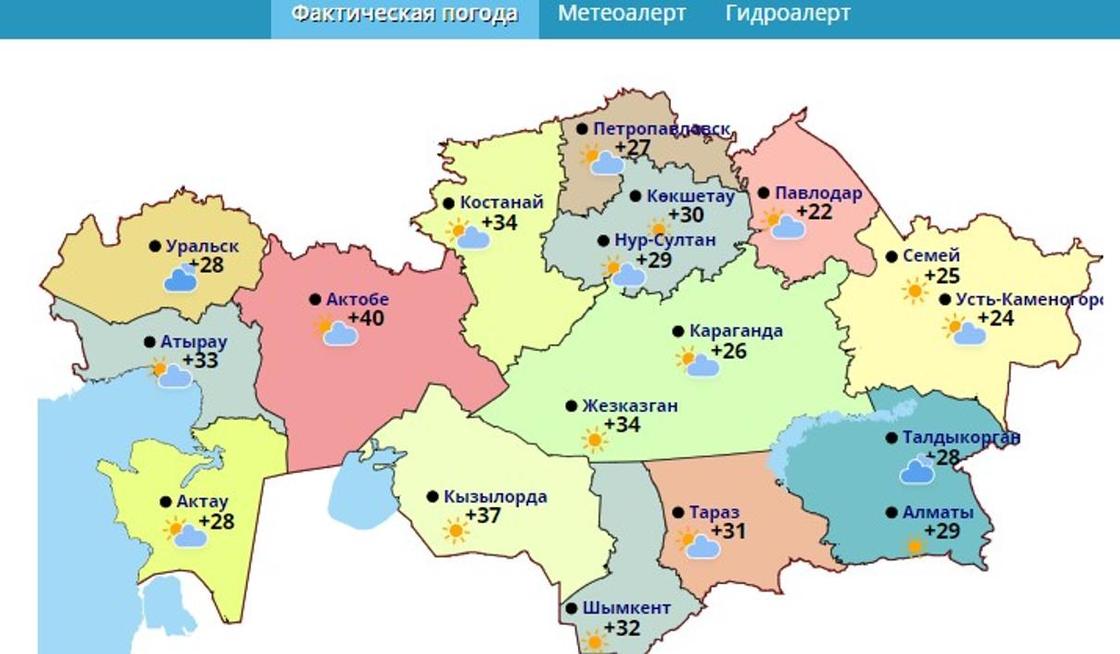 Очень сильную жару обещают синоптики в Казахстане