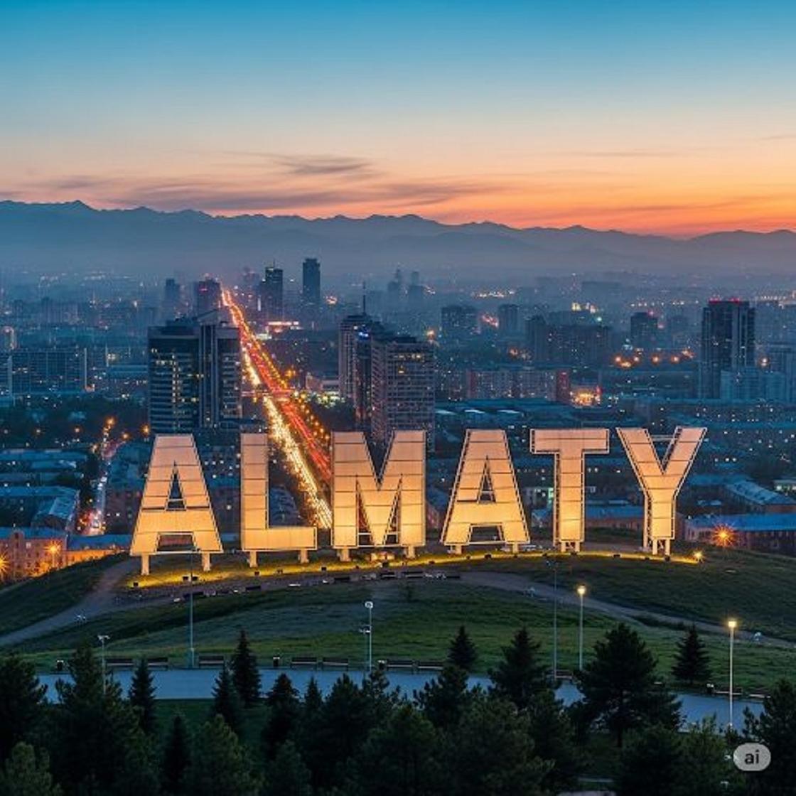 Эскиз проекта со знаком Almaty