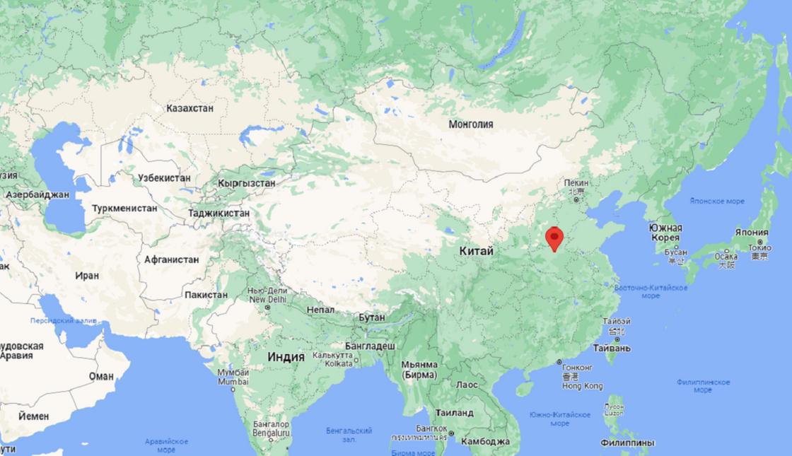 Город Чжэнчжоу на карте