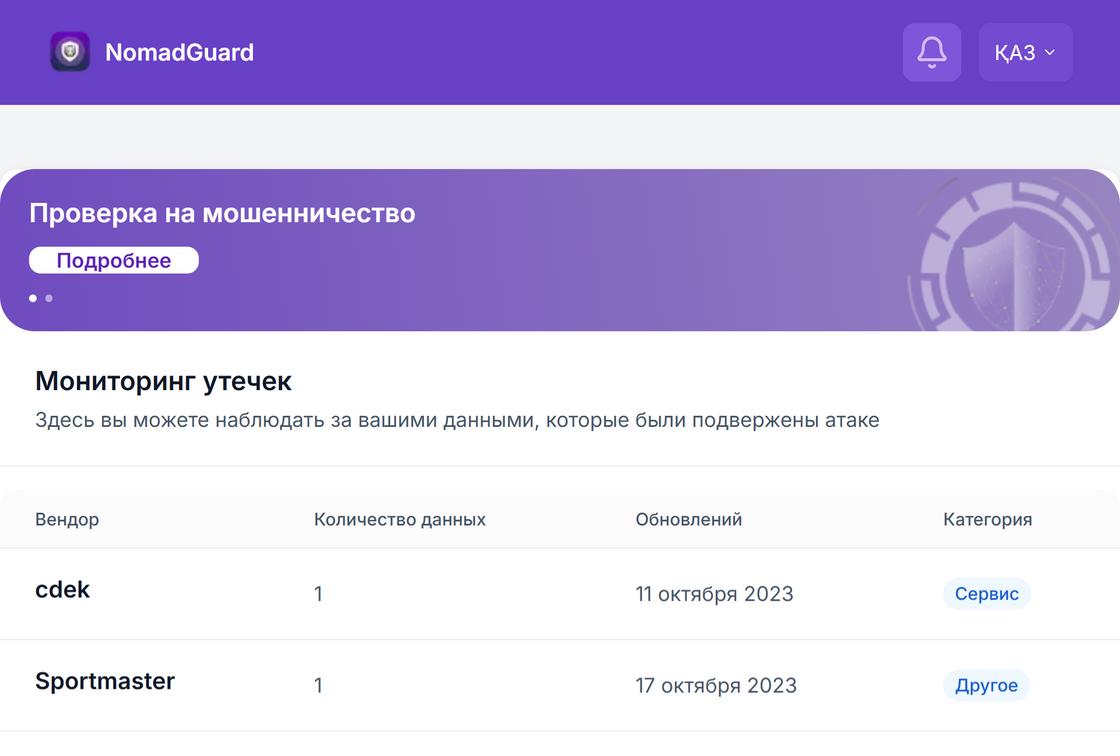 Мониторинг утечек данных к мошенникам Мониторинг утечек данных к мошенникам