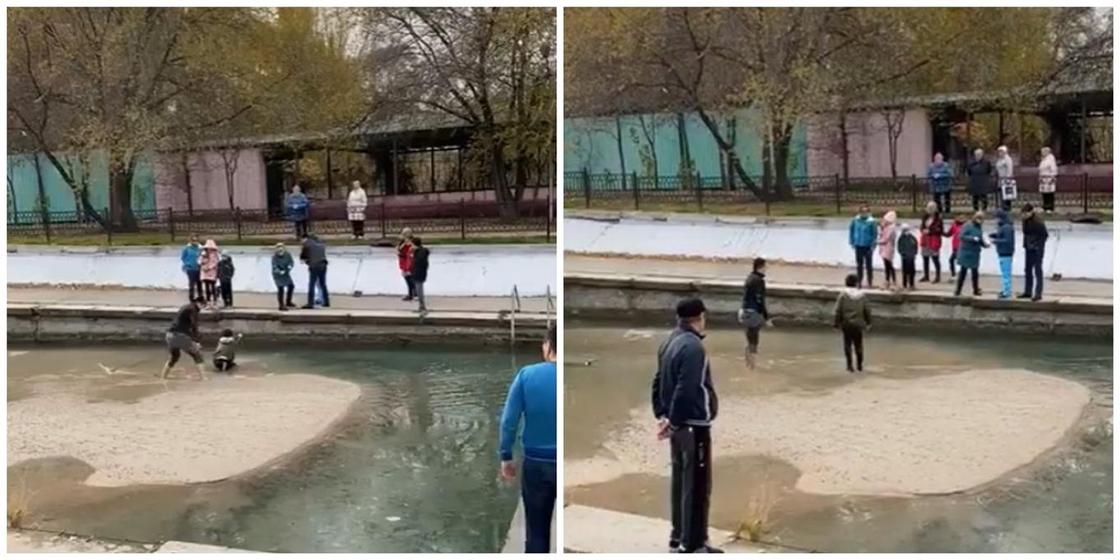 Алматинец спас мальчика, застрявшего в песке и глине на реке Алматинец спас мальчика, застрявшего в песке и глине на реке