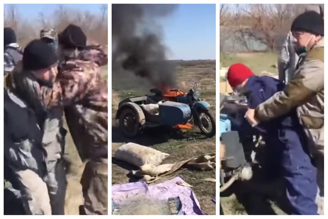 Драку браконьеров с инспекторами близ Атырау сняли на видео