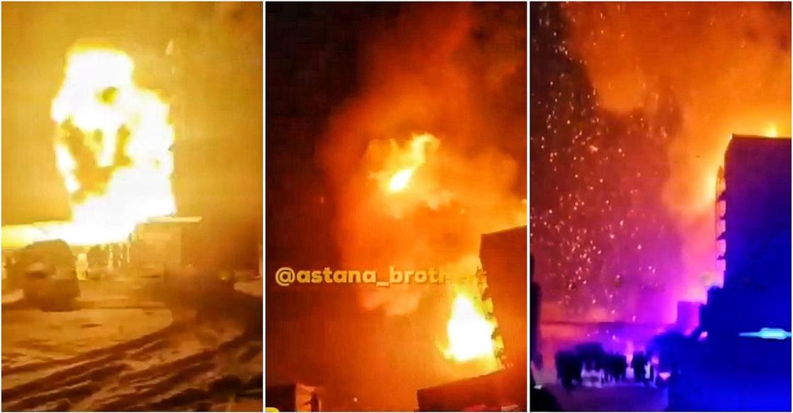 «С пожара в реанимацию»: Охранника оглушило взрывной волной в Астане