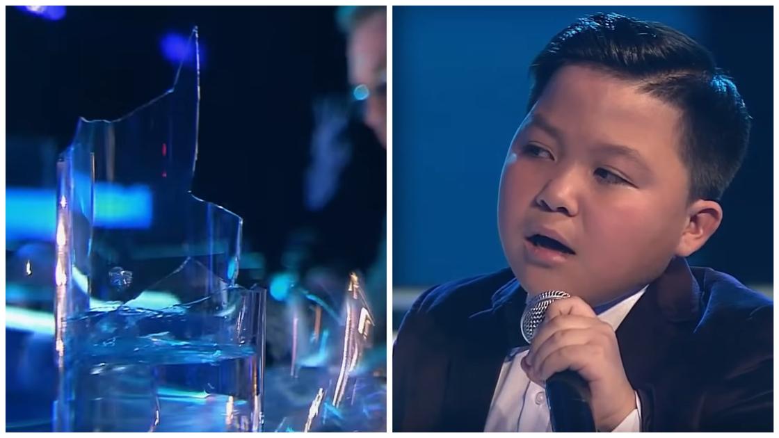 Стакан лопнул во время выступления 11-летнего казахстанца на "Голос. Дети" (видео)