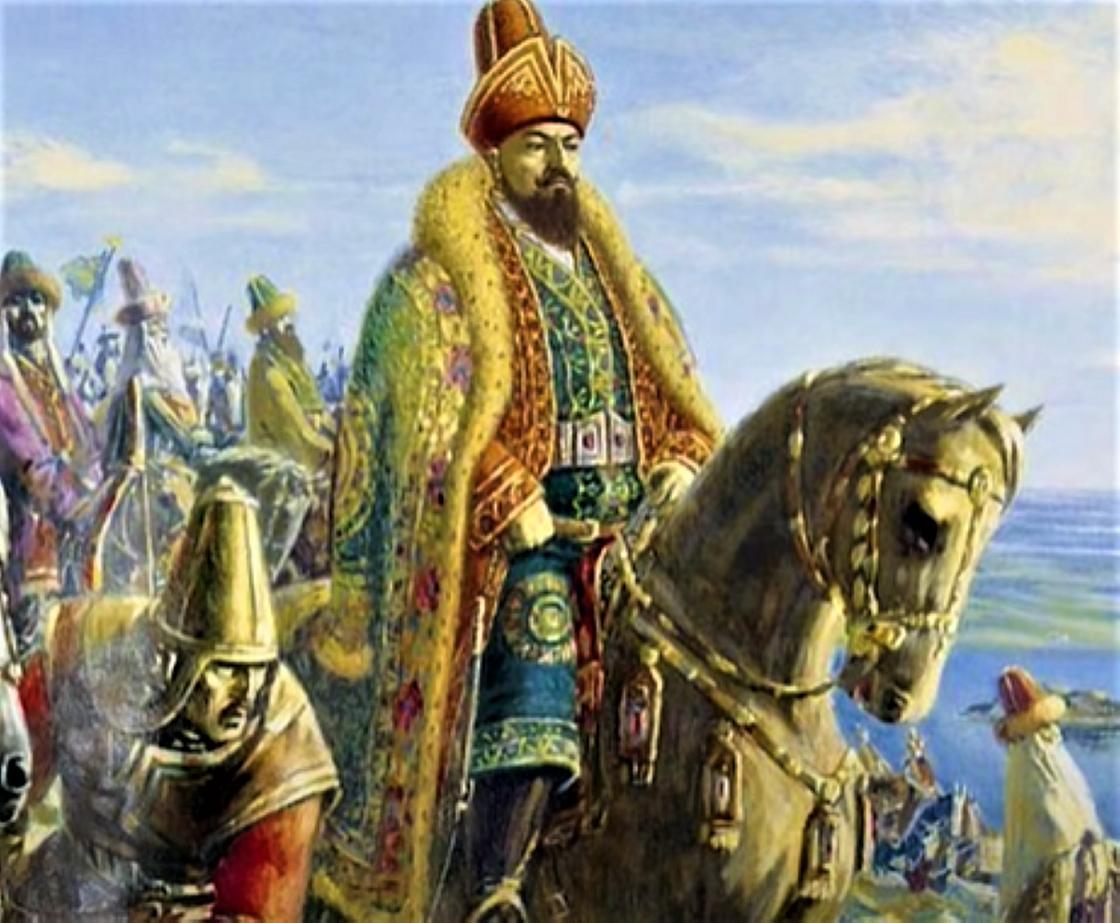 Иллюстрация с изображением Абылай хана на коне