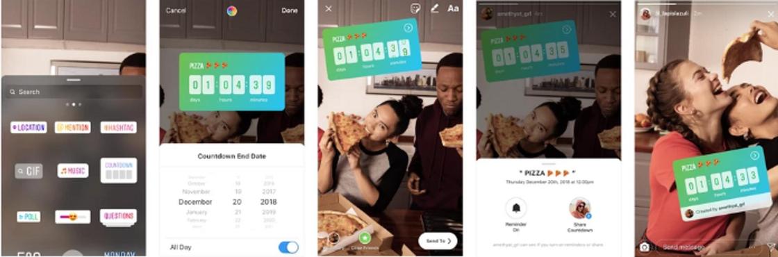 Обратный отсчет и обмен музыкой: Instagram запустил ряд новых функций Обратный отсчет и обмен музыкой: Instagram запустил ряд новых функций