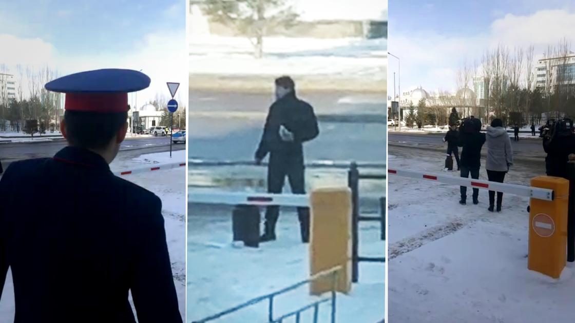 Мужчина с газовым баллоном угрожает взорвать себя в Астане (видео)