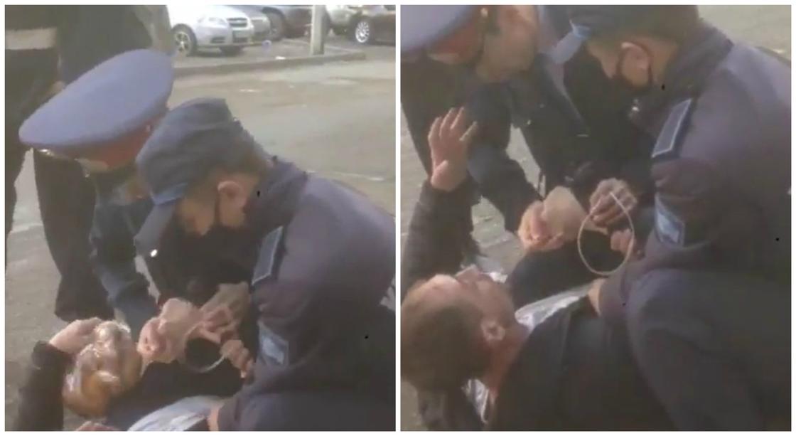 "Вышел за хлебушком": павлодарца арестовали за поход в магазин без маски (видео)
