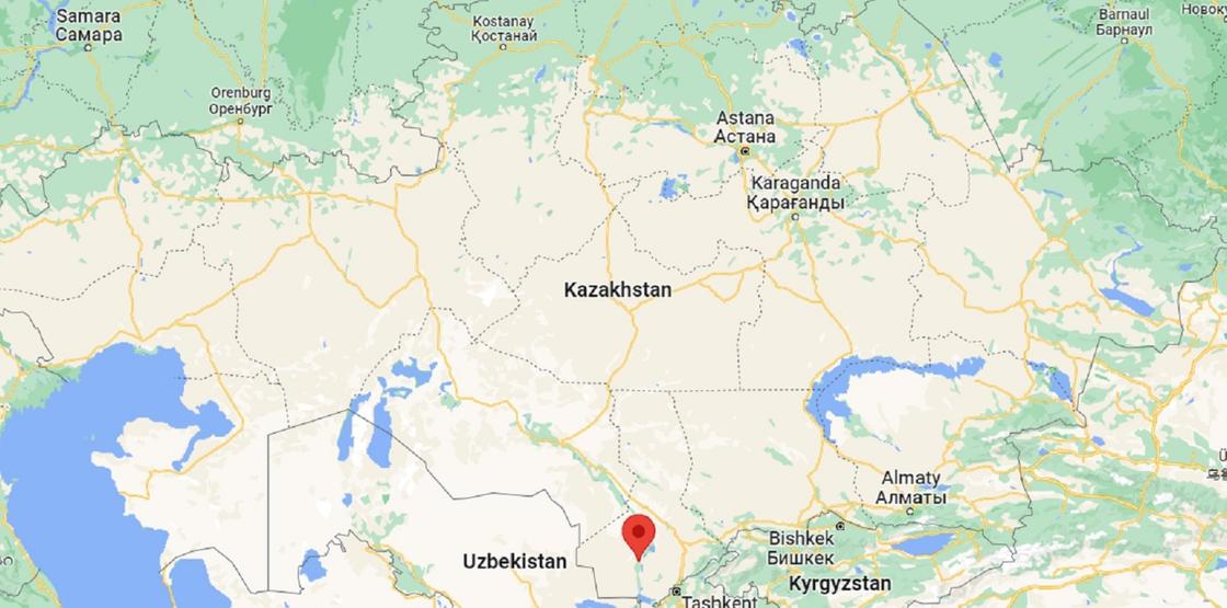 Поселок Егізқұм на карте Казахстана